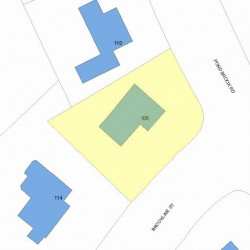 106 Brookline St, Newton MA 02467 plot plan