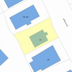 385 Linwood Ave, Newton MA 02460-1342 plot plan