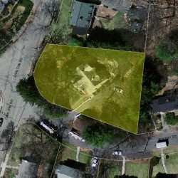 180 Carlton Rd, Newton MA  02468-1836 aerial view