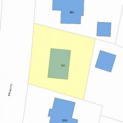 996 Walnut St, Newton MA 02461-1136 plot plan