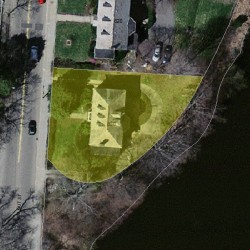 630 Walnut St, Newton MA  02460-2462 aerial view