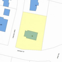 99 Sargent St, Newton MA 02458-2318 plot plan