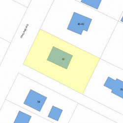46 Oakland Ave, Newton MA  02466-1705 plot plan