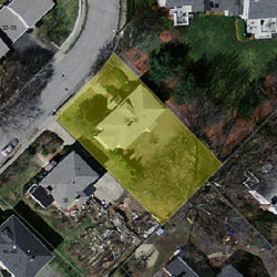 36 Lothrop St, Newton MA 02460-1420 aerial view
