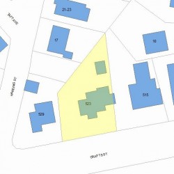 523 Crafts St, Newton MA 02465-1702 plot plan