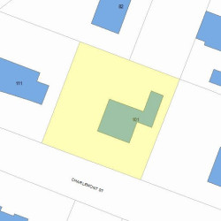 101 Charlemont St, Newton MA 02461-1909 plot plan