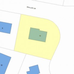 19 Swallow Dr, Newton MA  02462-1311 plot plan