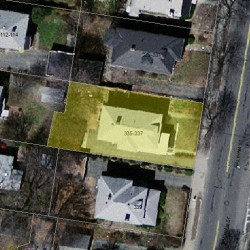 335 Waltham St, Newton MA  02465-1730 aerial view