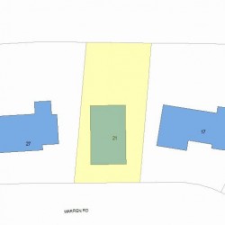 21 Warren Rd, Newton MA  02468-1222 plot plan