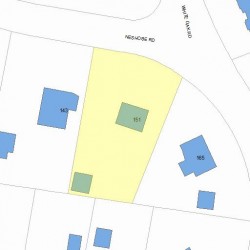 151 Neshobe Rd, Newton MA 02468-1348 plot plan
