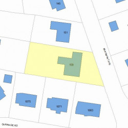 159 Beaumont Ave, Newton MA 02460-2315 plot plan