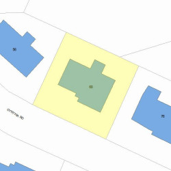 68 Cynthia Rd, Newton MA 02459-2834 plot plan