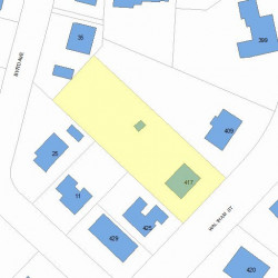 417 Waltham St, Newton MA  02465-1939 plot plan