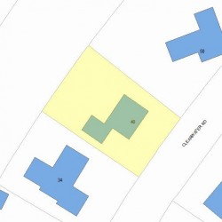 40 Clearwater Rd, Newton MA  02462-1104 plot plan
