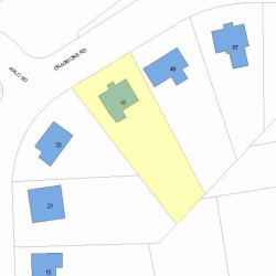 45 Cragmore Rd, Newton MA 02464-1008 plot plan