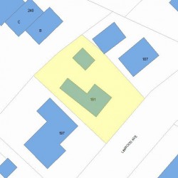 191 Linwood Ave, Newton MA 02460-1431 plot plan
