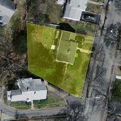 85 Freeman St, Newton MA  02466-1212 aerial view