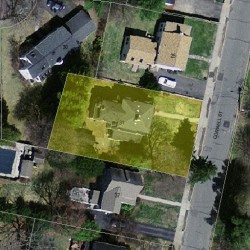 31 Cornell St, Newton MA  02462-1107 aerial view