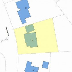 38 Wauwinet Rd, Newton MA 02465-2957 plot plan
