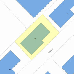 11 Quirk Ct, Newton MA  02458-1224 plot plan