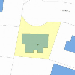17 Devon Ter, Newton MA 02459-1651 plot plan