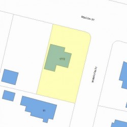 1772 Beacon St, Newton MA 02468-1434 plot plan