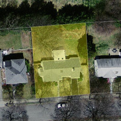 33 Warren Rd, Newton MA 02468-1222 aerial view