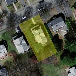 55 Adella Ave, Newton MA 02465-1921 aerial view