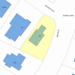 601 Centre St, Newton MA 02458-2305 plot plan