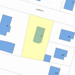 10 Cherry Pl, Newton MA  02465-1506 plot plan