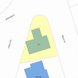 137 Walnut St, Newton MA 02460-1601 plot plan