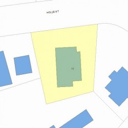 11 Hollis St, Newton MA  02458-2009 plot plan