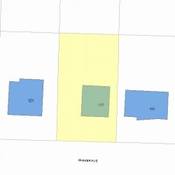 117 Parker Ave, Newton MA 02461-1814 plot plan