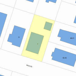 7 Dana Rd, Newton MA  02465-1144 plot plan