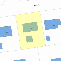 403 Highland St, Newton MA 02465-2707 plot plan