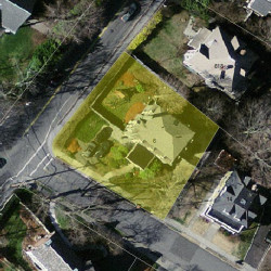 6 Hyde Ave, Newton MA 02458-2311 aerial view