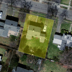 146 Fairway Dr, Newton MA 02465-1715 aerial view