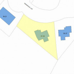27 Hargrave Cir, Newton MA  02461-1108 plot plan