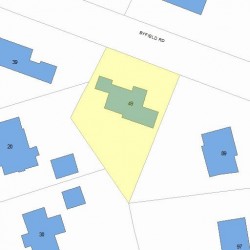 49 Byfield Rd, Newton MA  02468-1218 plot plan