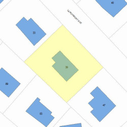 39 Larchmont Ave, Newton MA  02468-2033 plot plan