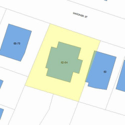 64 Gardner St, Newton MA  02458-1405 plot plan