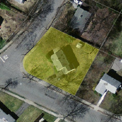 124 Nevada St, Newton MA  02460-1130 aerial view