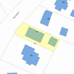 474 Waltham St, Newton MA 02465-1933 plot plan