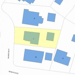 7 Arlington St, Newton MA 02458-2452 plot plan