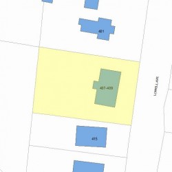 407 Lowell Ave, Newton MA 02460-2148 plot plan