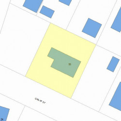 55 Grant St, Newton MA  02465-1508 plot plan