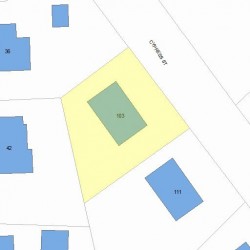 103 Cypress St, Newton MA 02459-2225 plot plan