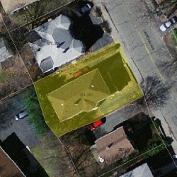 381 Linwood Ave, Newton MA 02460-1342 aerial view