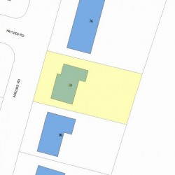 84 Adeline Rd, Newton MA  02459-2705 plot plan