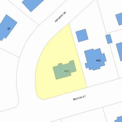 1471 Beacon St, Newton MA 02468-1602 plot plan